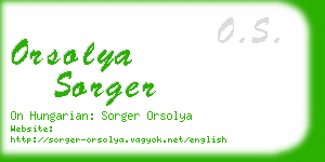 orsolya sorger business card